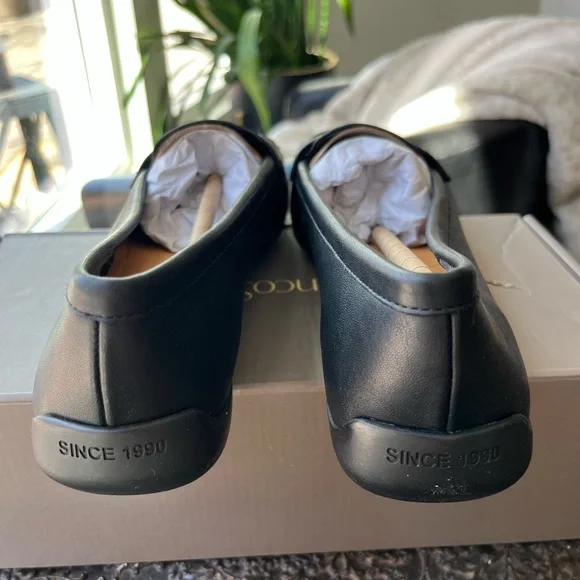 FRANCO SARTO FARIS LEATHER LOAFERS IN BLACK 7.5 - Picture 8 of 9